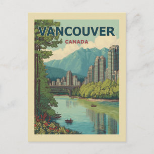 Carte Postale Vancouver Canada Travel Art Vintage