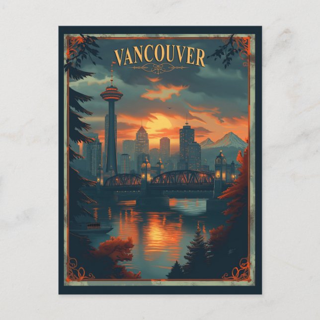 Carte Postale Vancouver, Canada Vintage voyage (Devant)