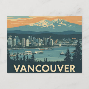 Carte Postale Vancouver Canada Voyage Art Vintage