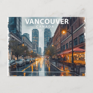 Carte Postale Vancouver Canada Voyage Art Vintage