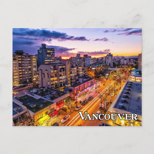 Carte Postale Vancouver Skyline, Colombie-Britannique, Canada (Devant)