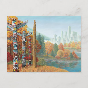 Carte postale Vancouver Totem Pole Painti