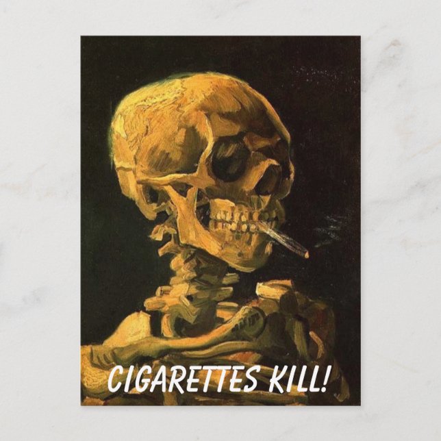 Carte Postale vangogh_skull_cigarette, Cigarettes tue ! (Devant)