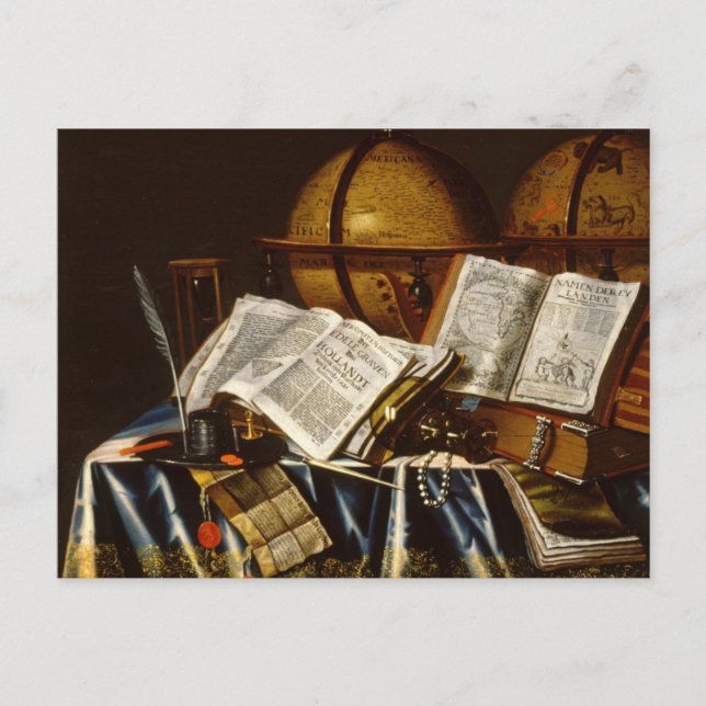 Carte Postale "Vanitas" Still Life - Adam Bernaert (1665) (Devant)