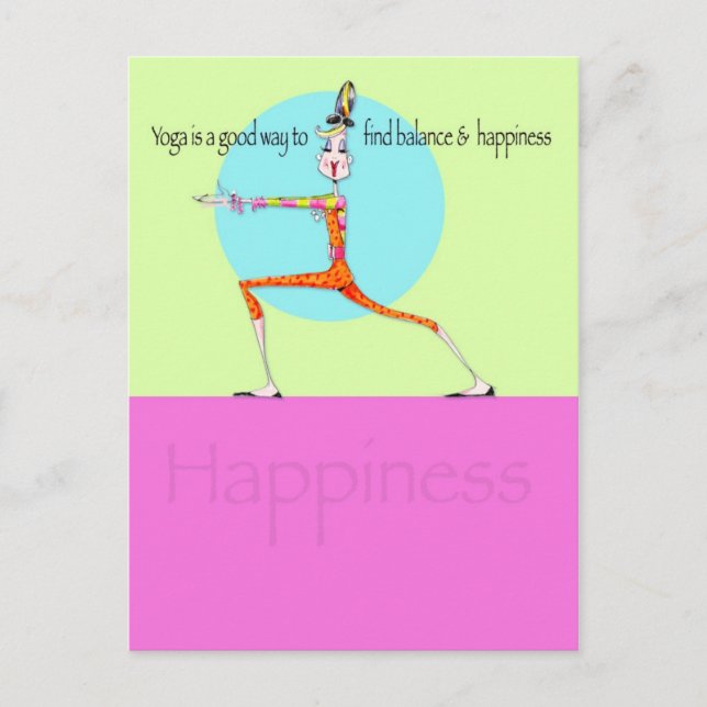 Carte postale Vanity Yoga Happiness (Devant)