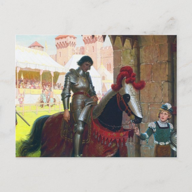 Carte Postale Vanquished, by Edmund Blair Leighton (Devant)