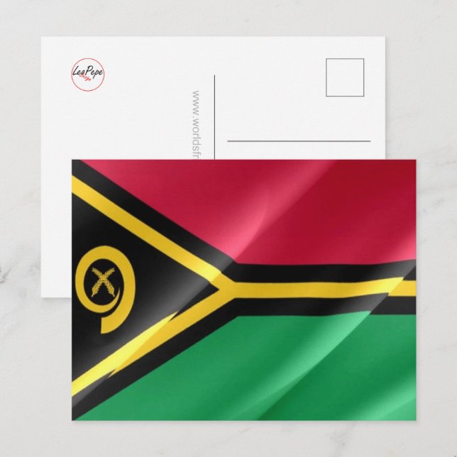 Carte Postale Vanuatu - Drapeau d'agitation - (Devant / Derrière)