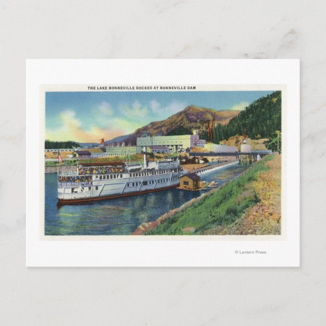 Carte Postale Vapeur de Bonneville du lac Oregon (Devant)