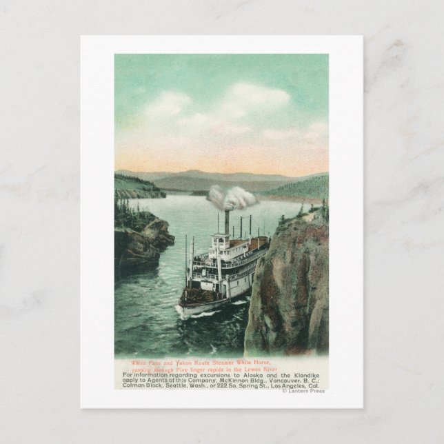 Carte Postale Vapeur de cheval blanc (Devant)