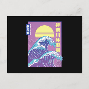Carte Postale Vaporwave Big Wave