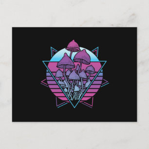 Carte Postale Vaporwave de champignons