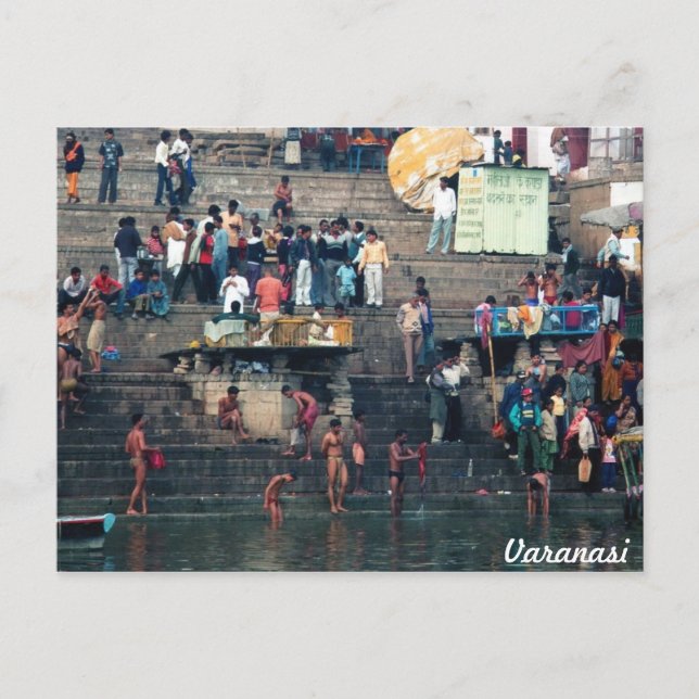 Carte Postale Varanasi ghats, postcard (Devant)