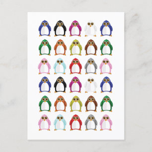 Carte Postale Variété de pingouin