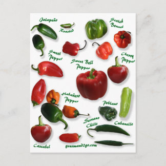 Carte Postale Variétés de chili