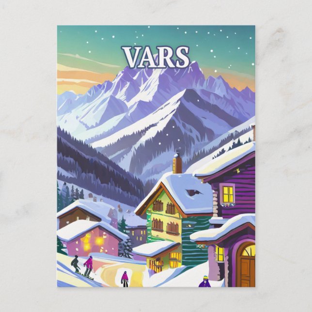Carte Postale Vars : Élégance dans les Alpes Provençales (Devant)
