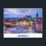 Carte postale Varsovie<br><div class="desc">Varsovie habillée en vacances d'hiver.</div>