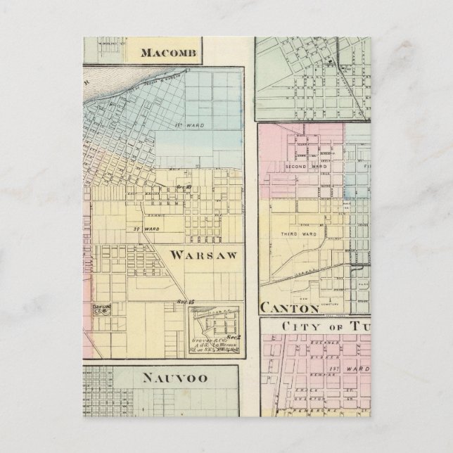 Carte Postale Varsovie, Macomb, Marshall, Canton (Devant)