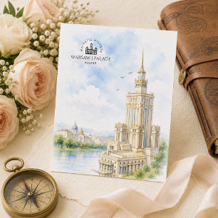 Carte Postale Varsovie, Pologne Palais de la culture et de la