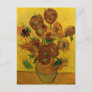 Carte Postale Vase à vie fixe avec quinze tournesols - Van Gogh