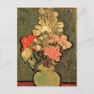 Carte Postale Vase à vie morte avec Rose-potence par Van Gogh