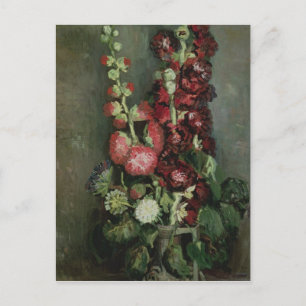 Carte Postale Vase à Vincent van Gogh de roses trémière, 1886