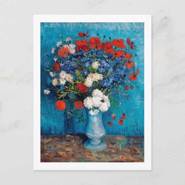 Carte Postale Vase avec Cornflowers et Poppies, Van Gogh (Devant)