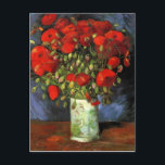 Carte Postale Vase avec des pavots rouges par Vincent Van Gogh<br><div class="desc">Vase avec des pavots rouges,  peint par Vincent Van Gogh en 1886. Cette image est du domaine public.</div>