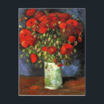 Carte Postale Vase avec des pavots rouges par Vincent Van Gogh<br><div class="desc">Vase avec des pavots rouges,  peint par Vincent Van Gogh en 1886. Cette image est du domaine public.</div>