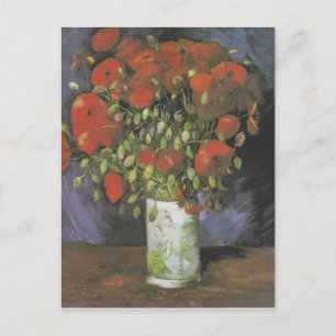 Carte Postale Vase avec des pavots rouges par Vincent van Gogh