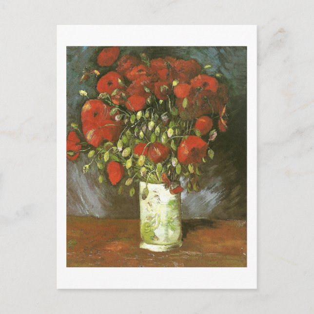 Carte Postale Vase Avec Des Pépites Rouges (F279)Van Gogh Fine A (Devant)