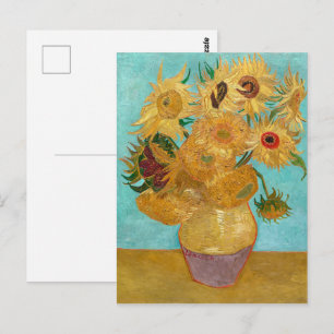Carte Postale Vase avec douze tournesols Van Gogh