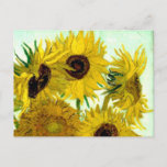 Carte Postale Vase avec douze tournesols, Van Gogh Art<br><div class="desc">Still Life : Vase avec douze tournesols, Vincent van Gogh. Arles, août 1888. Vase avec douze tournesols est la troisième version de la deuxième série de tournesols de Vincent van Gogh, peinte à Arles en août 1888. L'arrière - plan est bleu-vert et les fleurs semblent beaucoup plus jaunes que dans...</div>