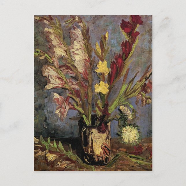 Carte Postale Vase avec Gladioli par Vincent van Gogh (Devant)