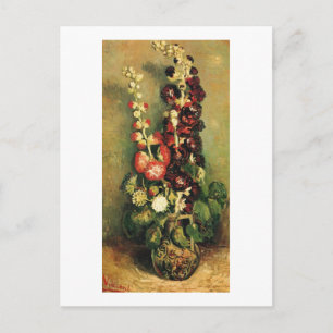 Carte Postale Vase avec Hollyhocks (F235) Van Gogh Art