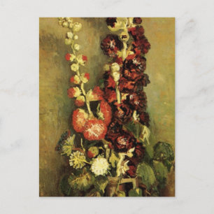 Carte Postale Vase avec Hollyhocks par Vincent van Gogh