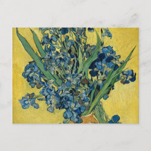 Carte Postale Vase avec Irises par Van Gogh - La vie morte