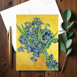Carte Postale Vase avec Irises, Vincent Van Gogh Découpage