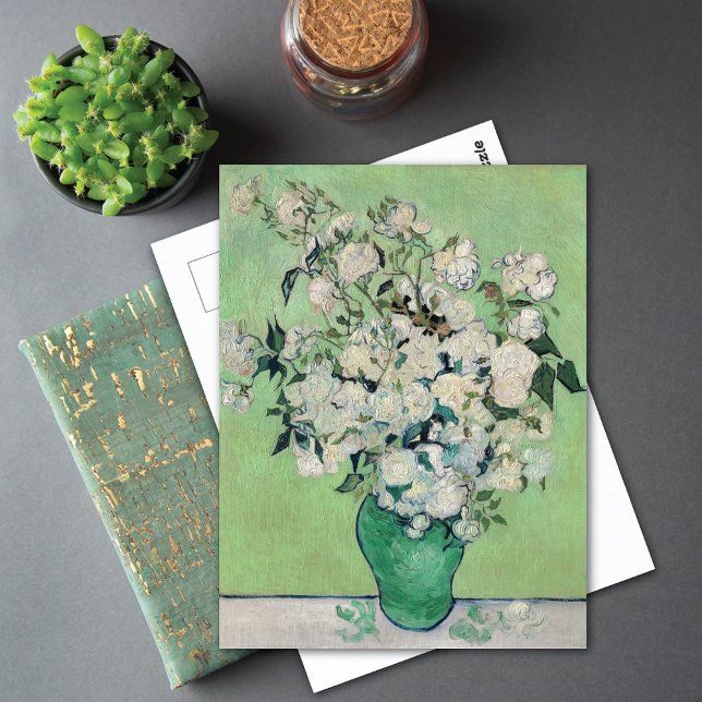 Carte Postale Vase avec les Roses Vincent van Gogh (Créateur téléchargé)