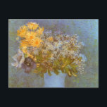 Carte Postale Vase avec Lilacs, Daisies et Anemones par Van Gogh<br><div class="desc">Vase avec Lilacs, Daisies et Anemones (1887) de Vincent van Gogh est un post impressionnisme vintage de peinture florale à vie morte. Un vase bleu avec un bouquet de fleurs du jardin. À propos de l'artiste : Vincent Willem van Gogh (1853-1890) était un peintre impressionniste dont l'oeuvre était la plus...</div>