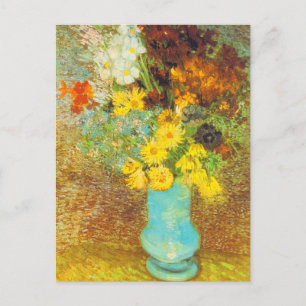 Carte Postale Vase avec marguerites et anémones Imprimer