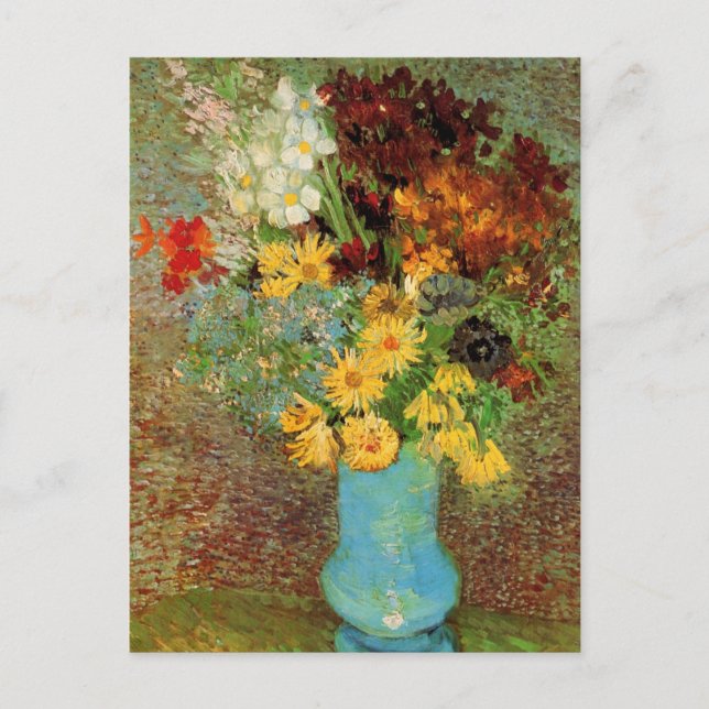 Carte Postale Vase avec marguerites et anémones par Vincent van  (Devant)