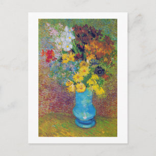 Carte Postale Vase avec marguerites et anémones, Van Gogh