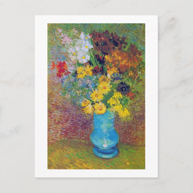 Carte Postale Vase avec marguerites et anémones, Van Gogh (Devant)