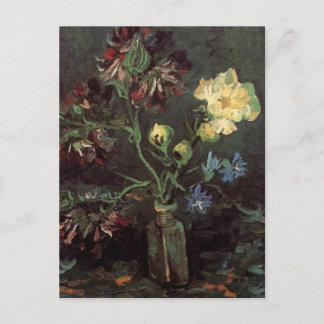 Carte Postale Vase avec Myosotis et Peonies par Vincent van Gogh