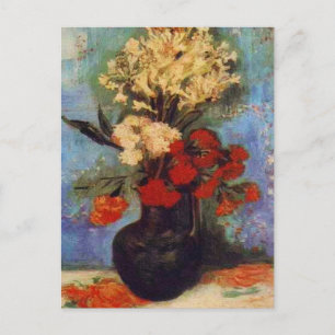 Carte Postale vase avec oeillets et autres fleurs vna Gogh
