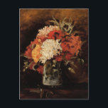 Carte Postale Vase avec oeillets par Vincent van Gogh<br><div class="desc">Vase avec oeillets de Vincent van Gogh est un post impressionnisme d'art vintage encore vie de peinture de nature florale. Un beau bouquet de fleurs d'oeillet du jardin dans un vase. À propos de l'artiste : Vincent Willem van Gogh (1853-1890) fut l'un des peintres Post impressionnistes les plus célèbres de...</div>