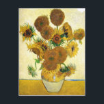 Carte Postale Vase Avec Quinze Tournesols Par Vincent Van Gogh<br><div class="desc">A ma connaissance,  ces images sont du domaine public et sont censées être libres d'utilisation sans restriction aux Etats-Unis. 
 Veuillez me contacter si vous découvrez que ces images ne sont pas du domaine public.</div>