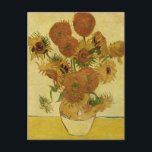 Carte Postale Vase avec quinze tournesols, Van Gogh Art<br><div class="desc">Vie morte : Vase avec Quinze Tournesols, Vincent van Gogh. Arles, août 1888. Huile sur toile, 93 x 73 cm. National Gallery, Londres. F 454, JH 1562 Vincent Willem van Gogh (30 mars 1853 - 29 juillet 1890) était un artiste postimpressionniste néerlandais. Certaines de ses peintures sont maintenant parmi les...</div>