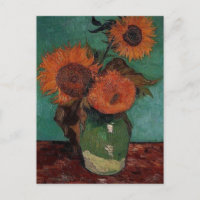 vase avec trois tournesols, van Gogh
