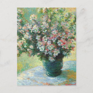 Carte Postale Vase de fleurs Art de Claude Monet